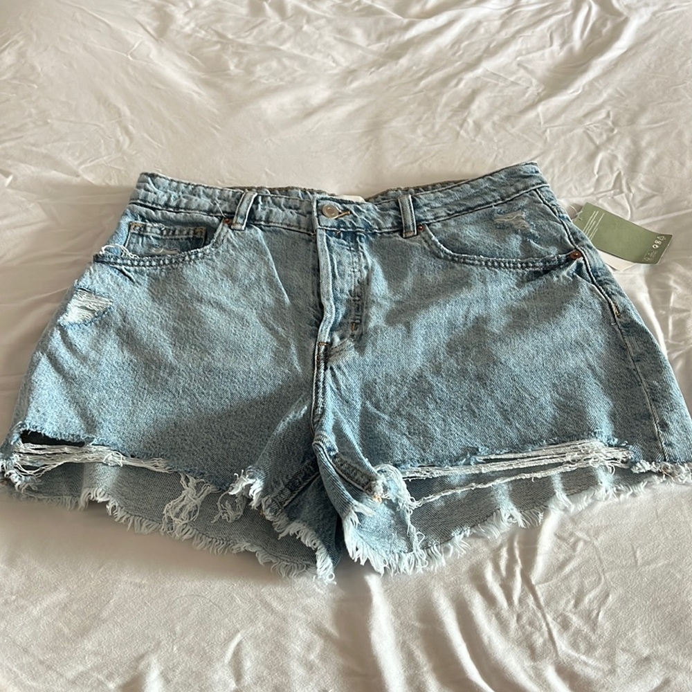 H&M high rise denim festival short NWT